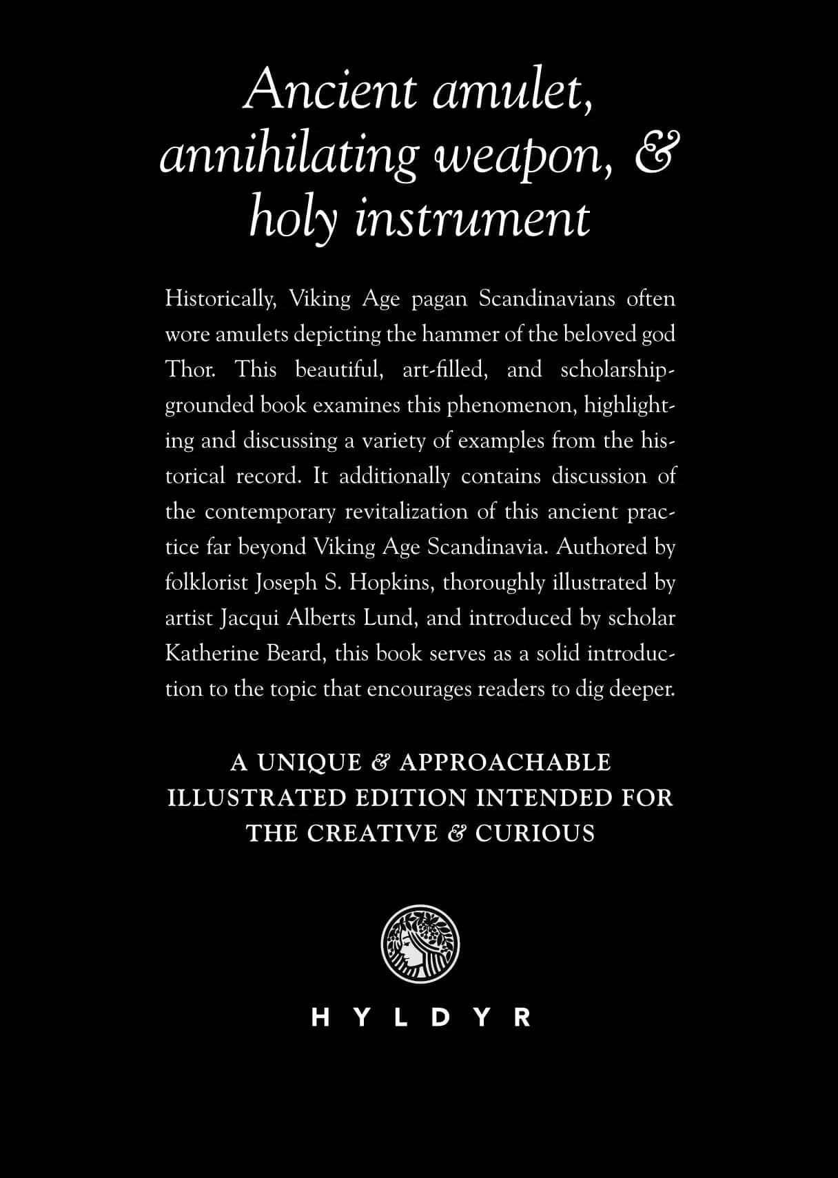 Back cover of "Mjölnir, Hamer of Thor"