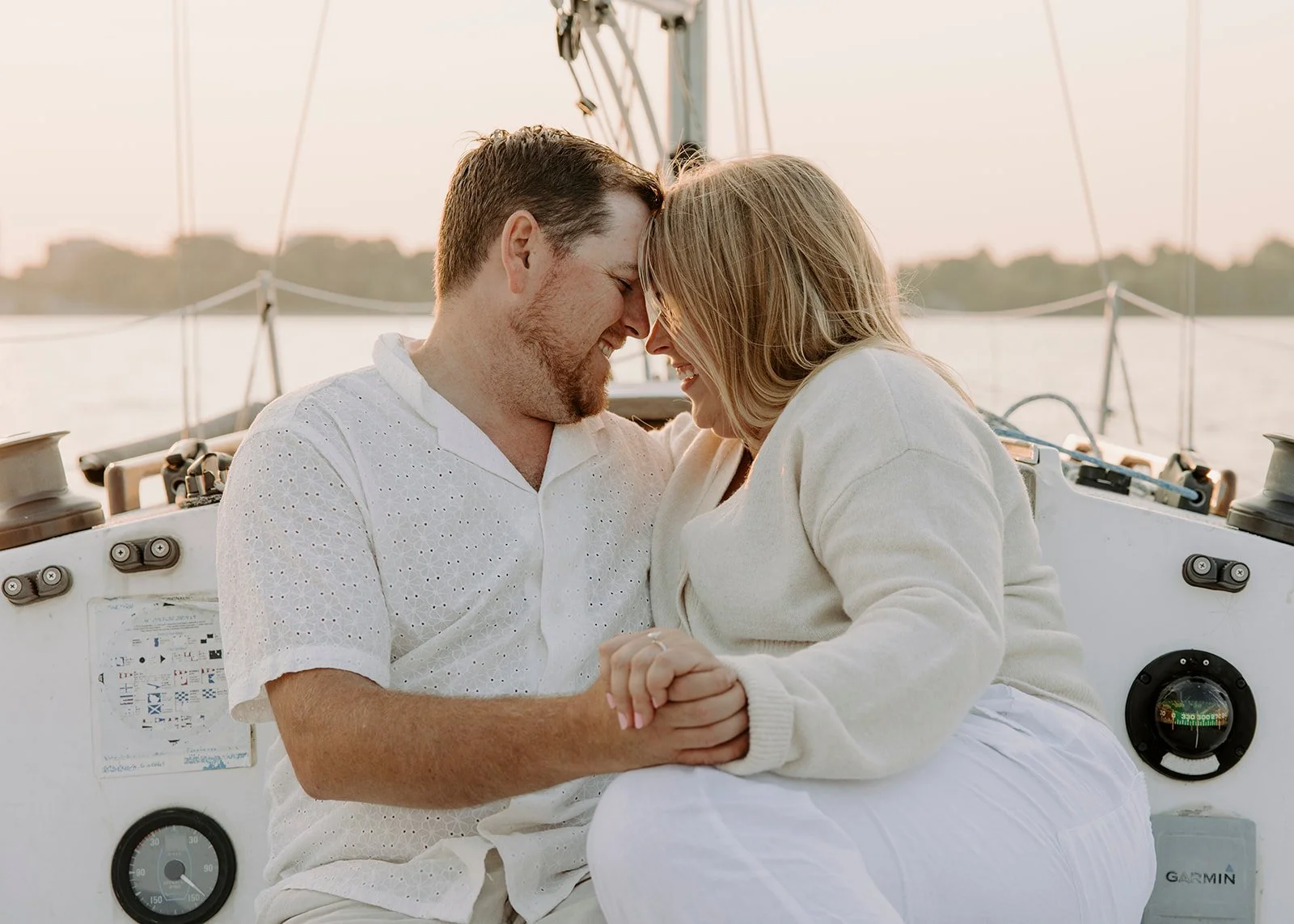 Meghan + Christian | Sunset Sailboat Engagement Session