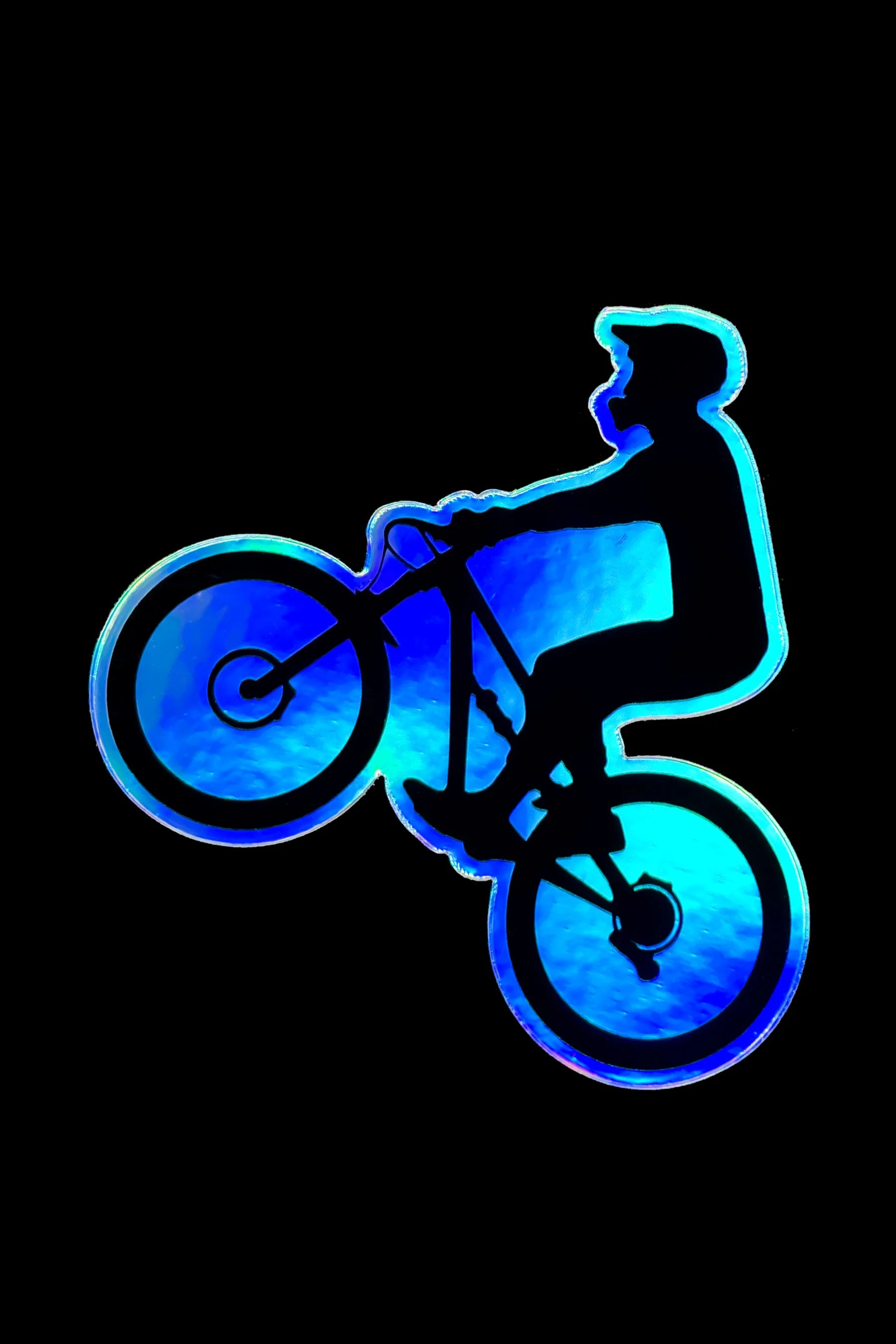 Wheelie Rad Gradient Holographic Sticker — MTBATX