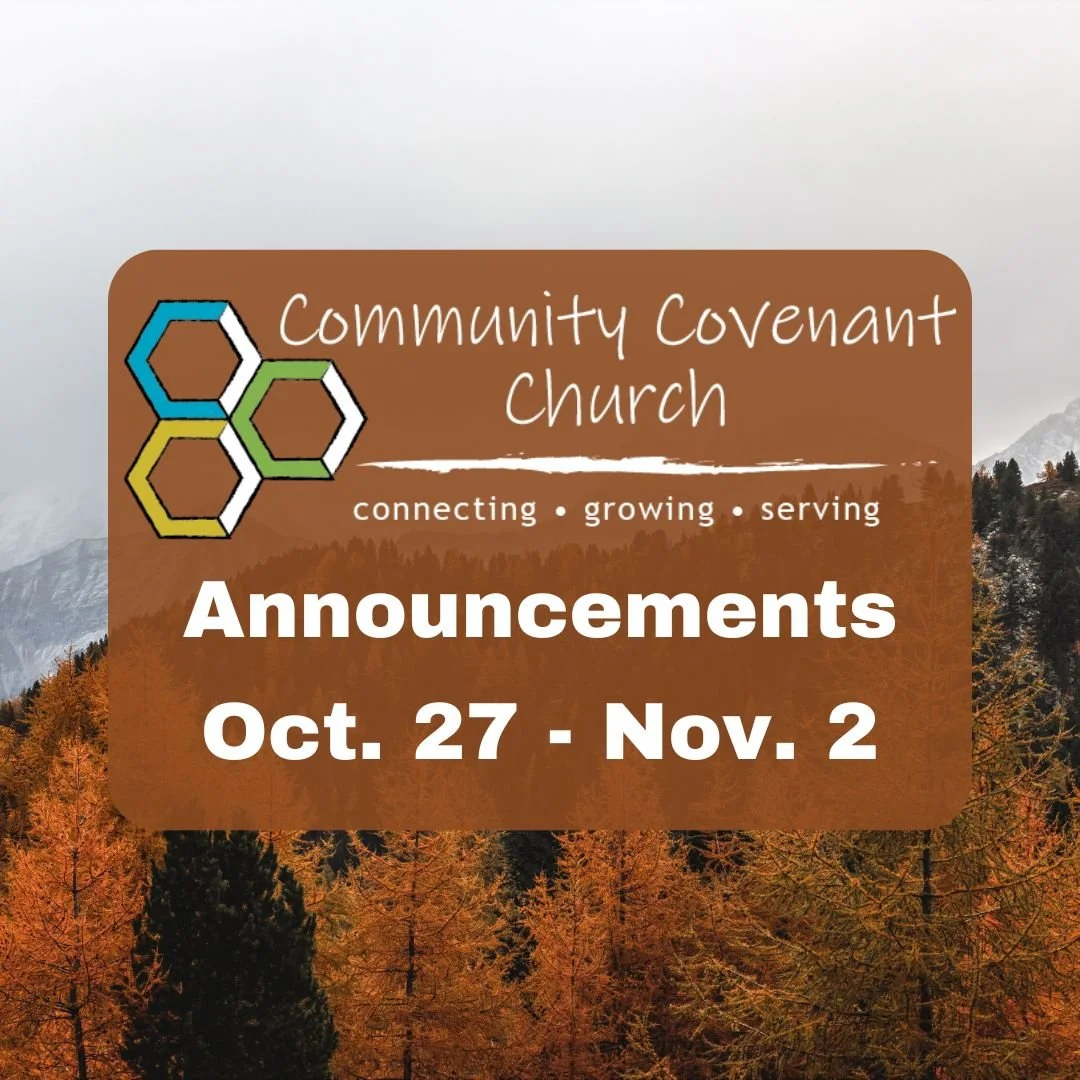 This Week at Community Covenant Church

MOD (Moms Off Duty)
Our next MOD gathering is next week! All moms are welcome for a night of rest, laughter, and connection.

Reading Plan &amp; Sermon Series Wrap-Up
We&rsquo;re wrapping up our fall sermon ser