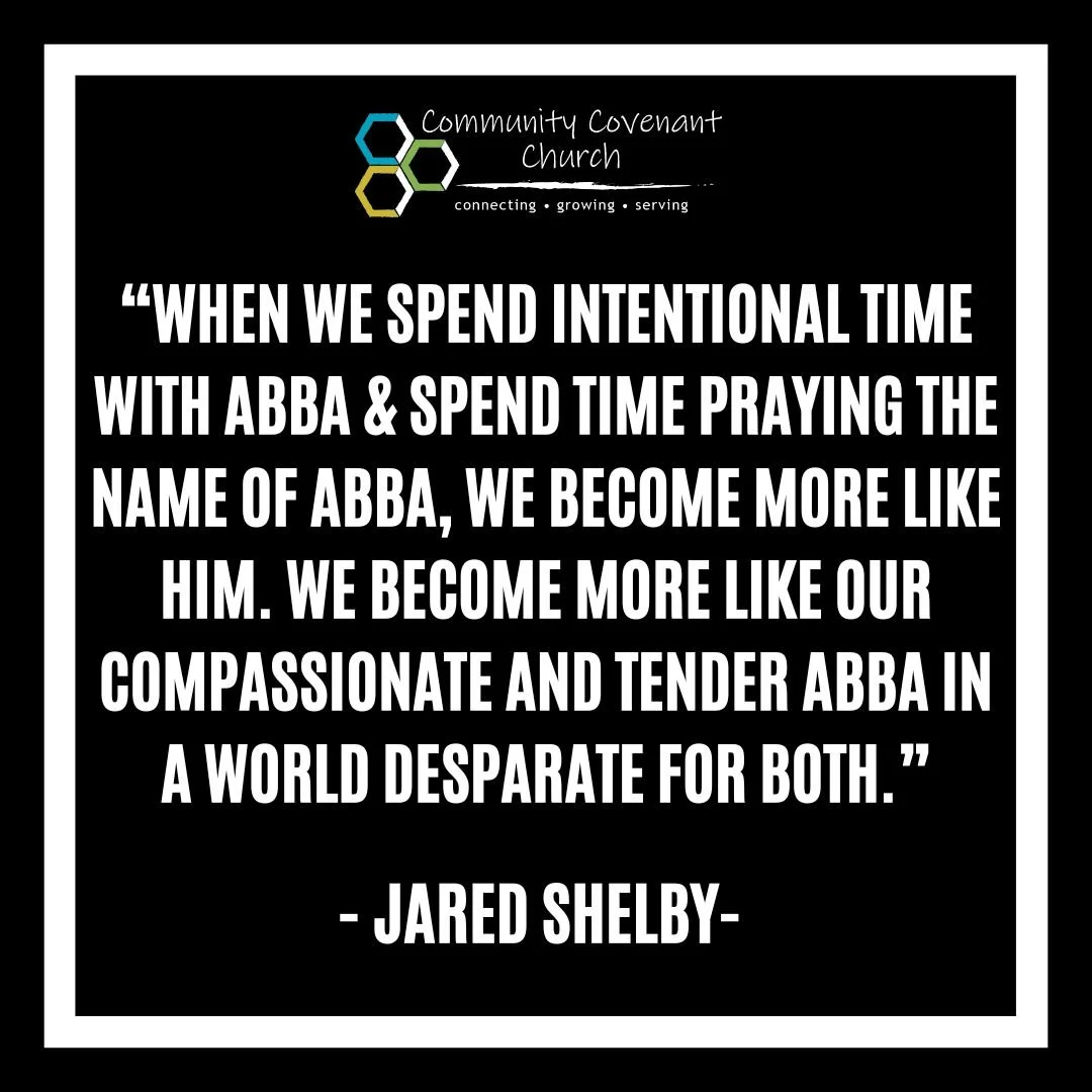 This last Sunday, Jared preached on Abba. It was a powerful reminder of the compassion and tenderness of God and how we can approach him as children who adore their father. 

Check out the full sermon on our youtube page. 

#localchurch #sermonquote