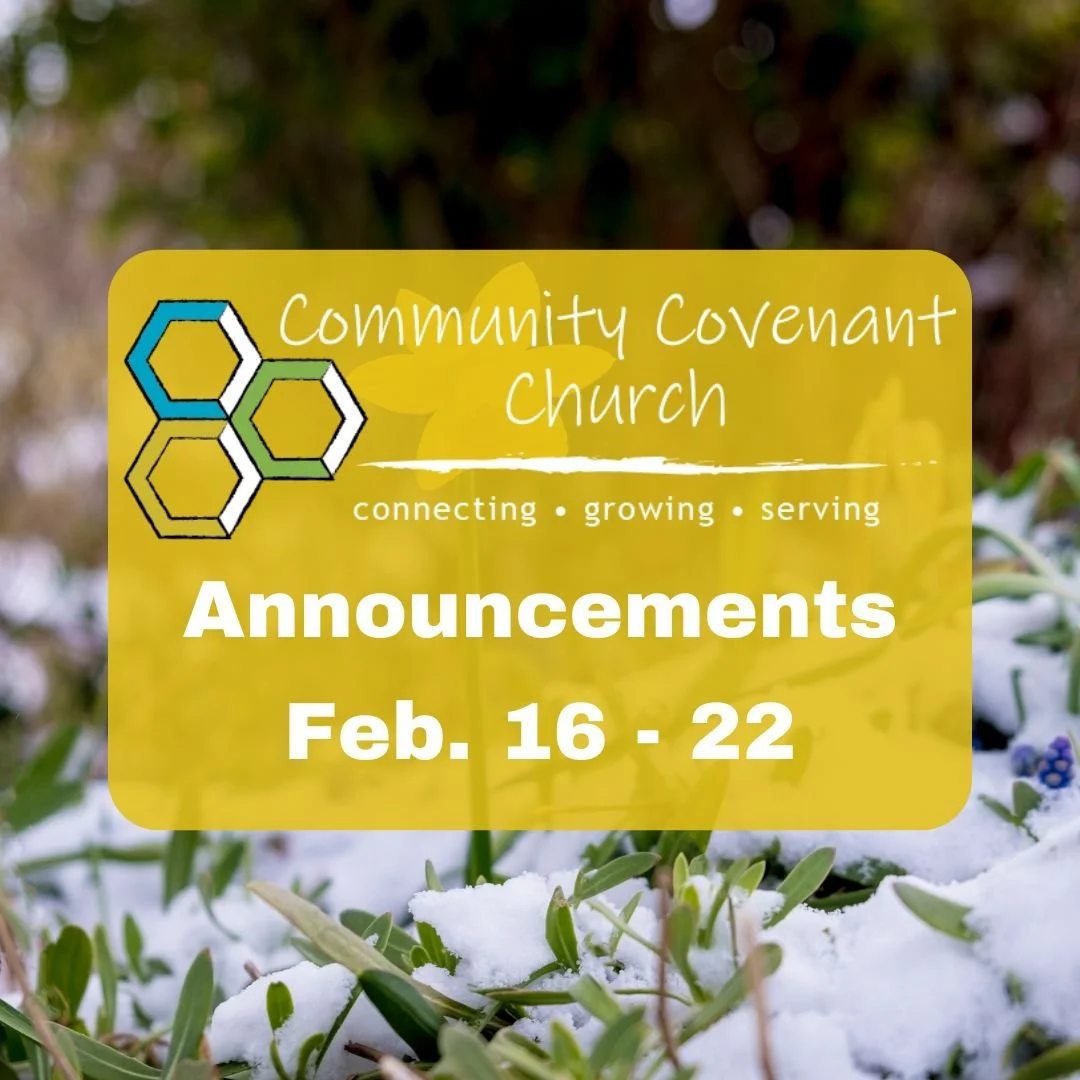 This Week at Community Covenant Church

Meal Trains for Our Church Family
One of the ways we care for each other is through meal trains. Whether it&rsquo;s recovery from surgery, welcoming a new baby, or walking through a difficult season, providing 