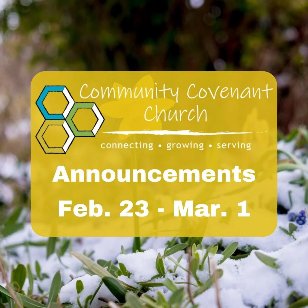 This Week at Community Covenant Church

Cookies Needed for Cookie Outreach
We&rsquo;re collecting cookies for our upcoming outreach! This is a simple and meaningful way to bless others and share a little kindness. If you&rsquo;re able to bake or dona
