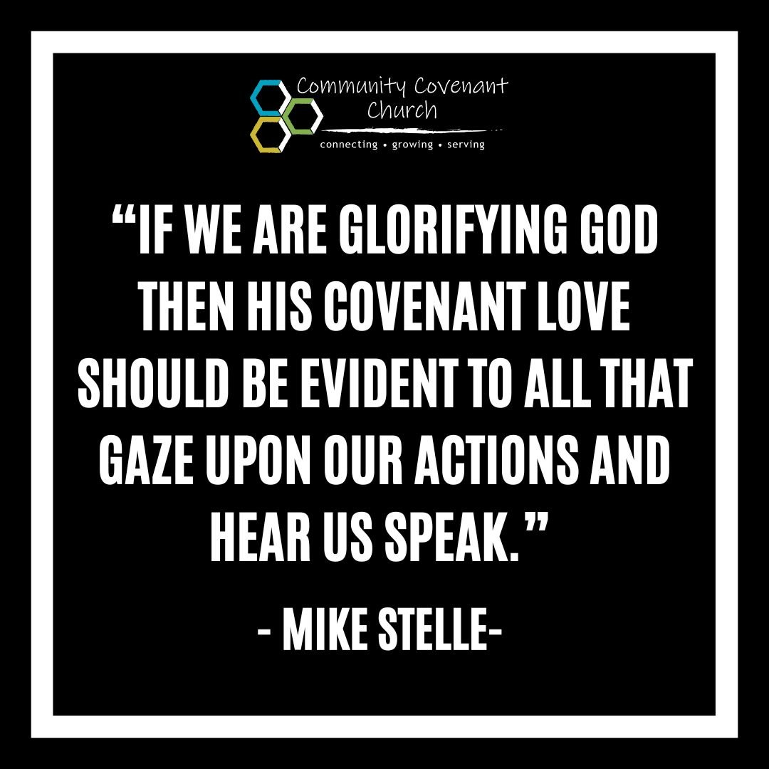 This past week, Pastor Mike pointed out that if we are glorifying God with our lives, then the love of God is going to be evident in the way we act and speak to those around us. 

Check out the full sermon on our youtube page. 

#localchurch #sermonq