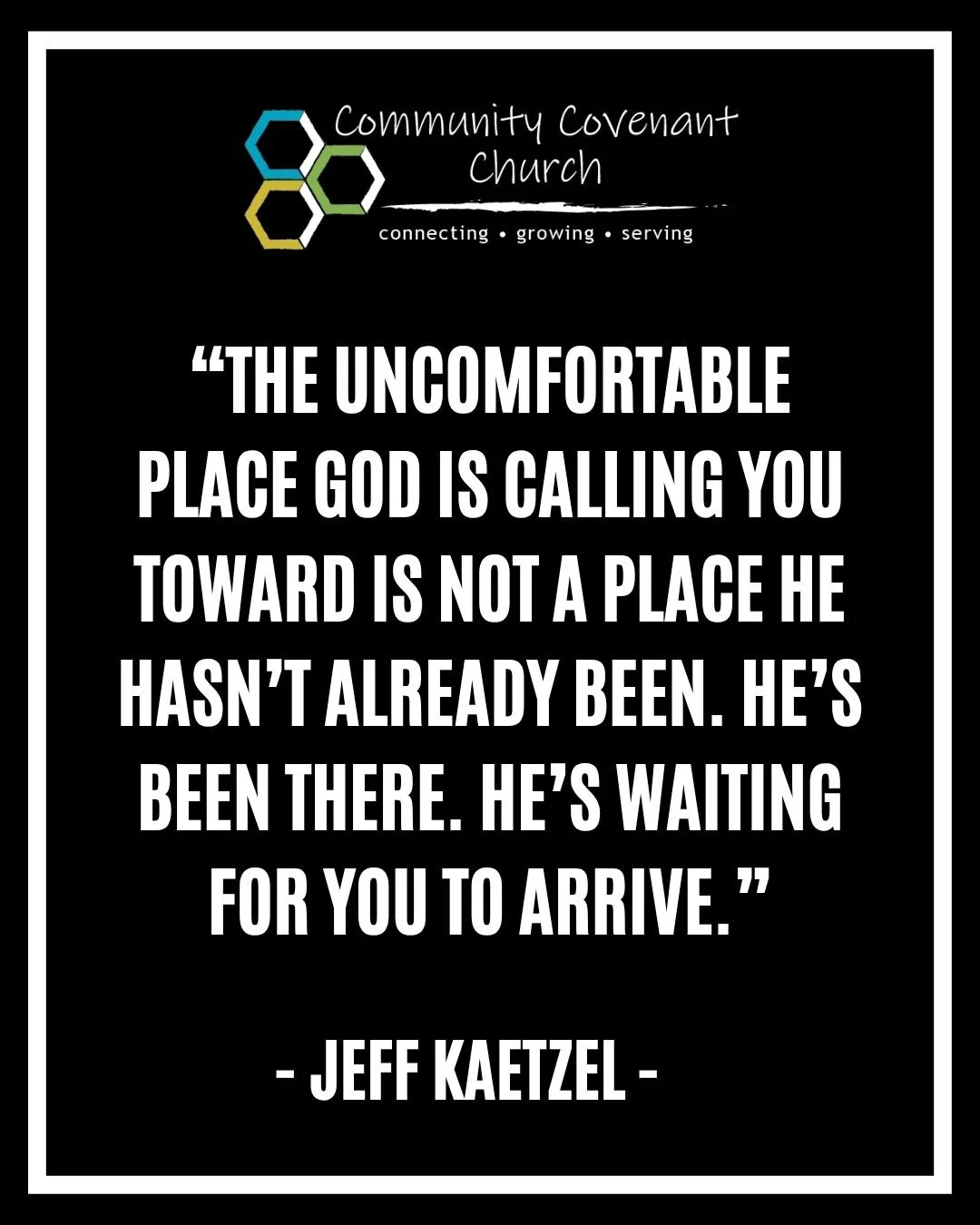 This past Sunday, Pastor Jeff preached on Cornelius and reminded us that wherever God calls us, He's already at work and invites us to join in.