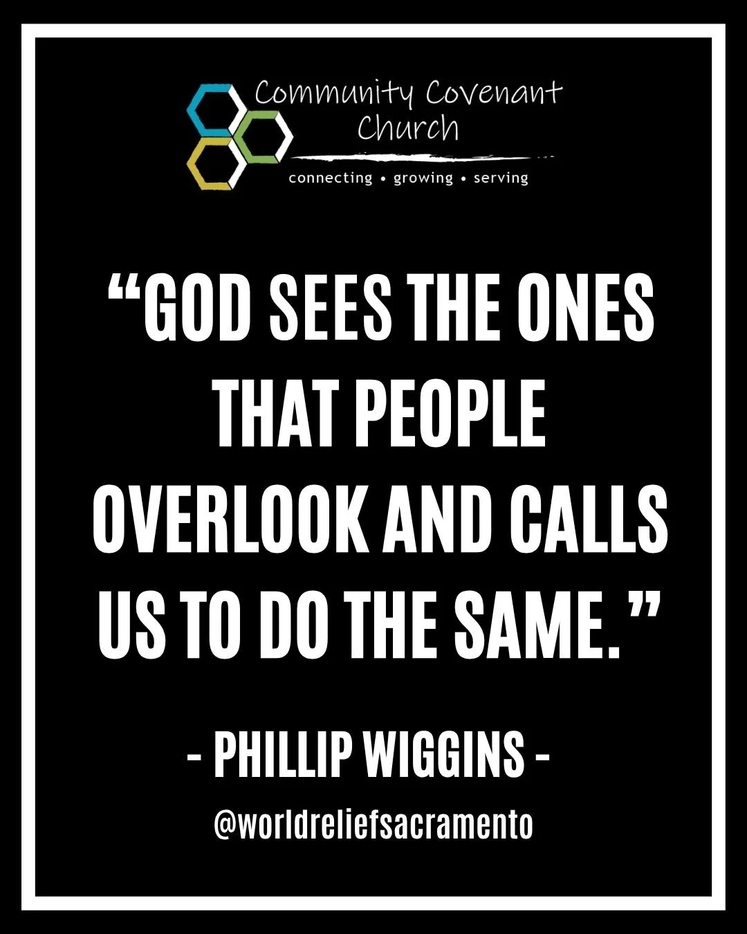 This past week, Phillip from @worldreliefsacramento joined us and preached on the story of Hagar. Phillip challenged us to practice seeing vulnerable people like Hagar who are often overlooked and to act with compassion and hospitality.

#sermonquote