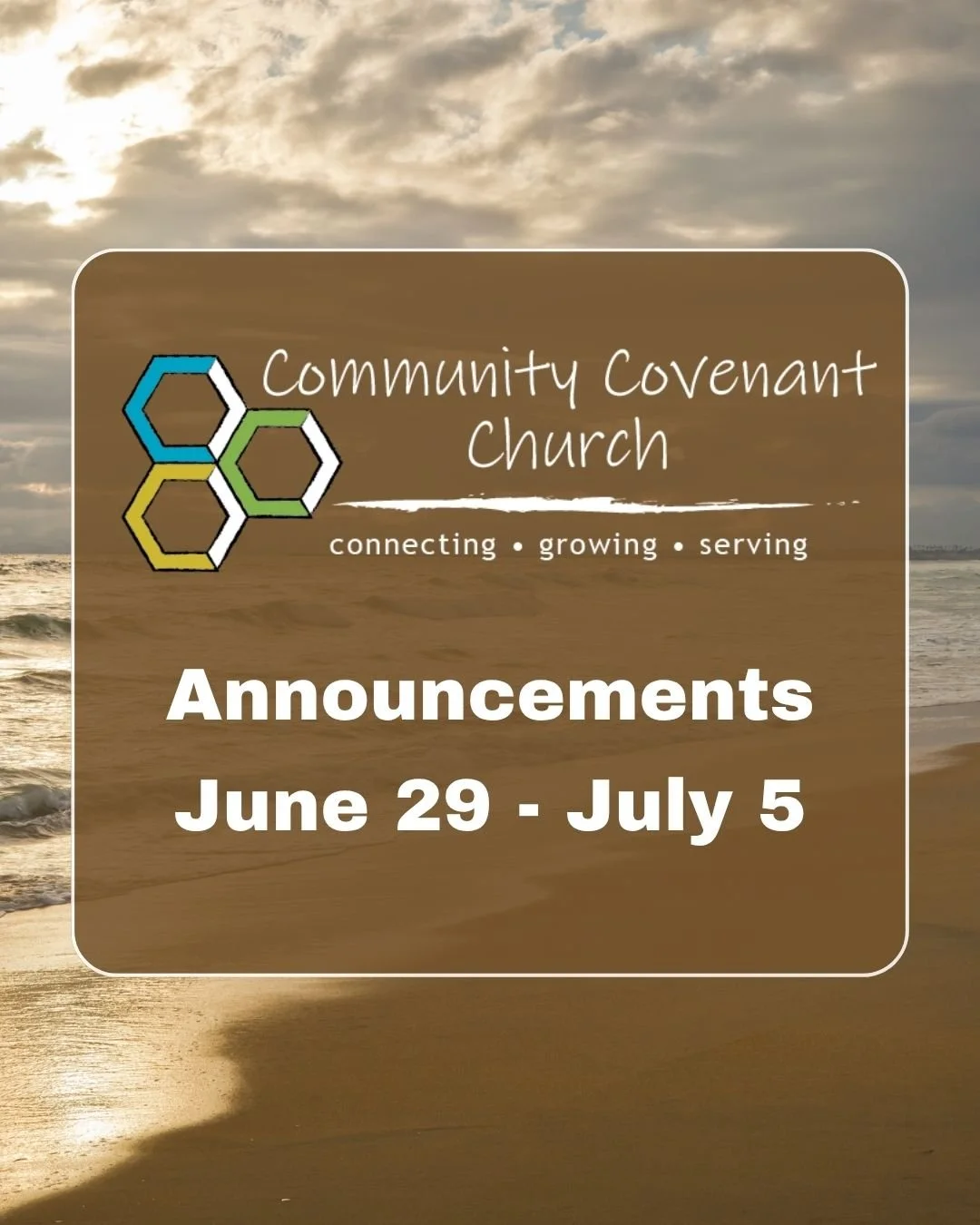 This Week at CCC

- Our summer sermon series, Character Summer, continues this Sunday as we look at the life of Cornelius. Each week, we're exploring a different person from Scripture and discovering what their story teaches us about God and our own 