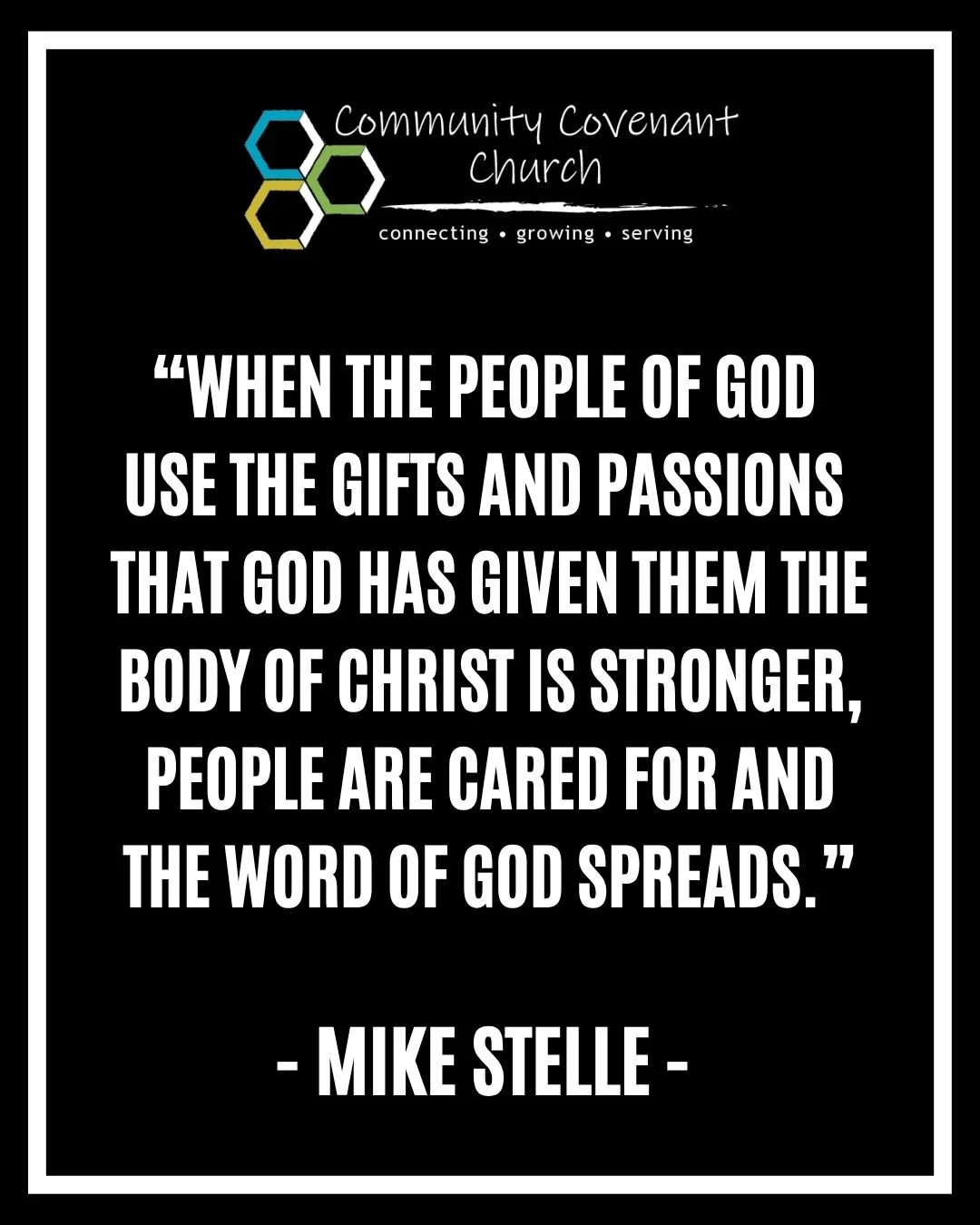 On Sunday, Pastor Mike encouraged us to develop "Philip-rounded" lives. How are you being challenged to be more like Philip the Evangelist? How has God uniquely equipped you to contribute to the church and the surrounding community?

#Chara