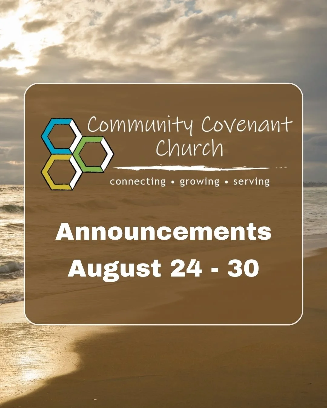 This Week at CCC

- Jump Month continues! We&rsquo;re continuing our Jump Month series, exploring spiritual insights revealed through nature videos. Join us Sundays at 10AM as we discover what God can teach us through the world around us.

- Week of 
