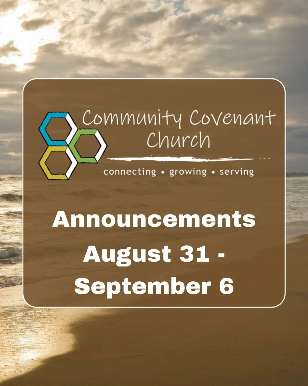 This Week at CCC

- A new fall sermon series is starting! This fall, we&rsquo;ll be exploring the books of Habakkuk, Joel, Jonah, and Ruth through the themes of mourning and rejoicing. These four books invite us to bring our honest grief, questions, 