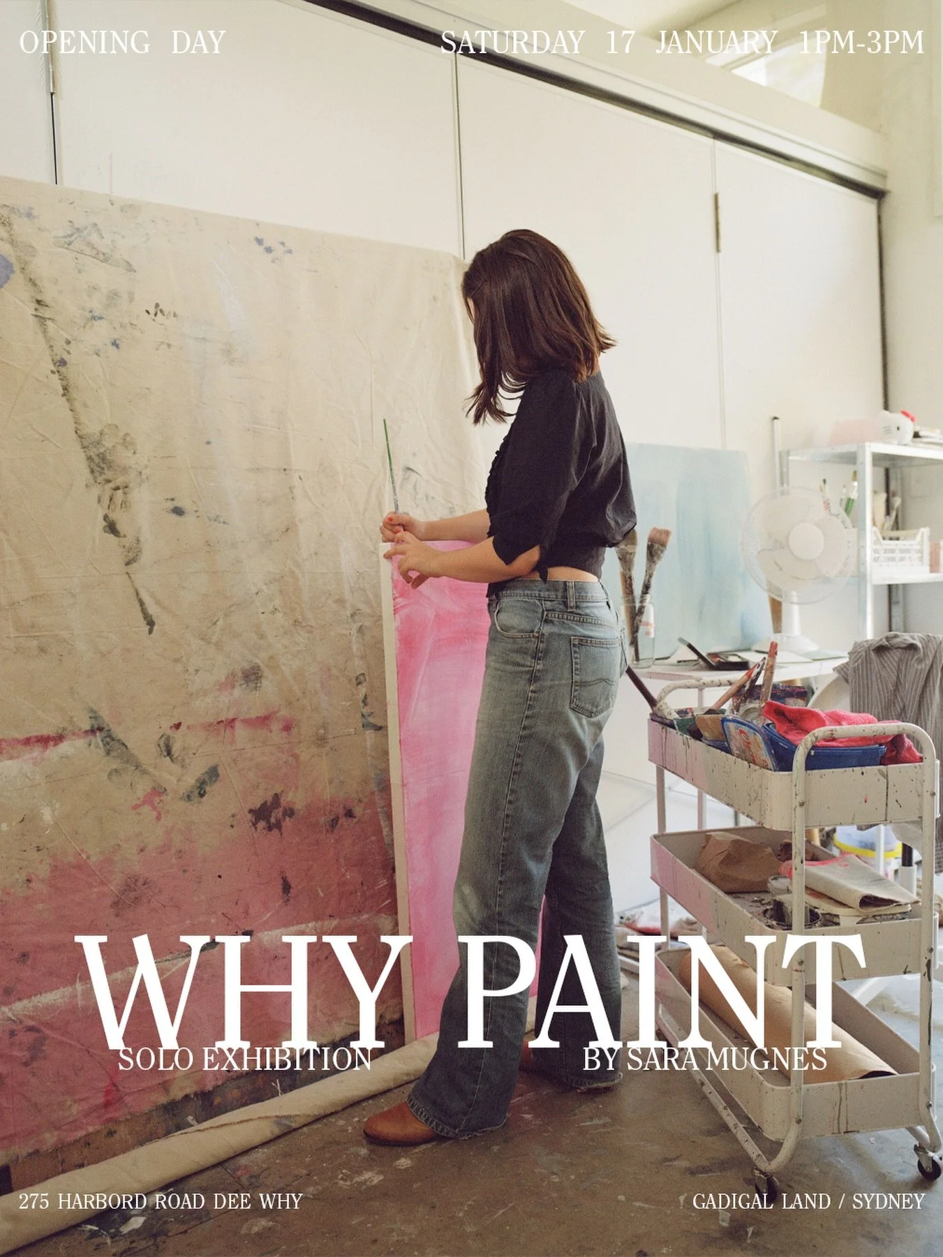 &lsquo;WHY PAINT&rsquo; by Sara Mugnes is opening today, between 1 - 3pm. Please join us for the opening reception, we look forward to welcoming you to the gallery for our first show of 2026.

Thank you to Sara for allowing us to show such a beautifu