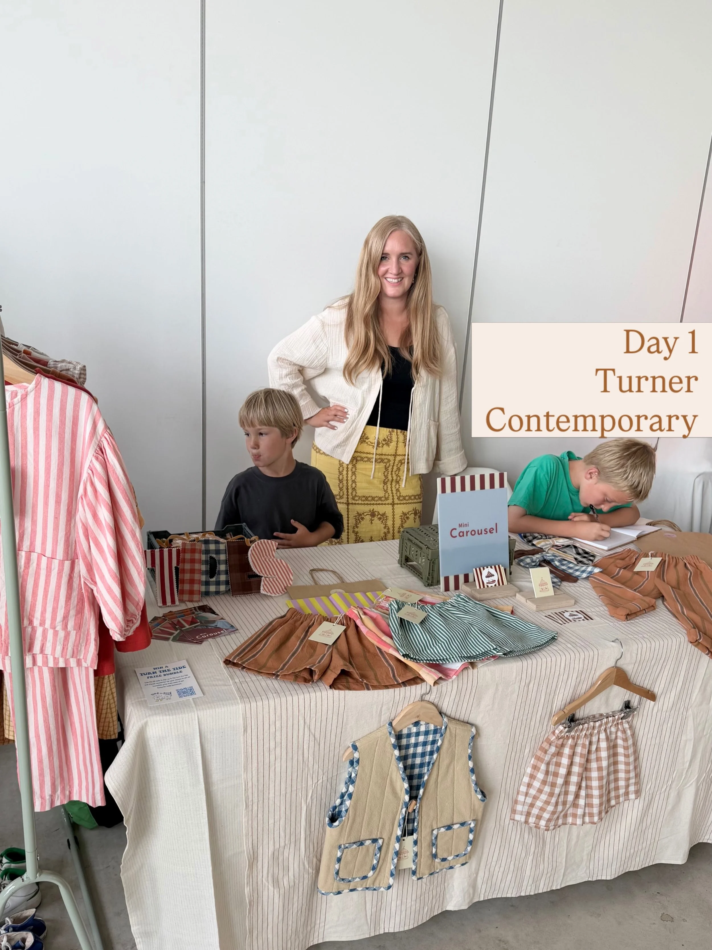 Day 1 at the Turner Contemporary, Margate! Thank you to everyone who came to visit us yesterday, for shopping our latest shorts collection (also online now!) and for @turnthetidekids for so much fun. 
Let&rsquo;s do it all again today~ open 11-5pm. 
