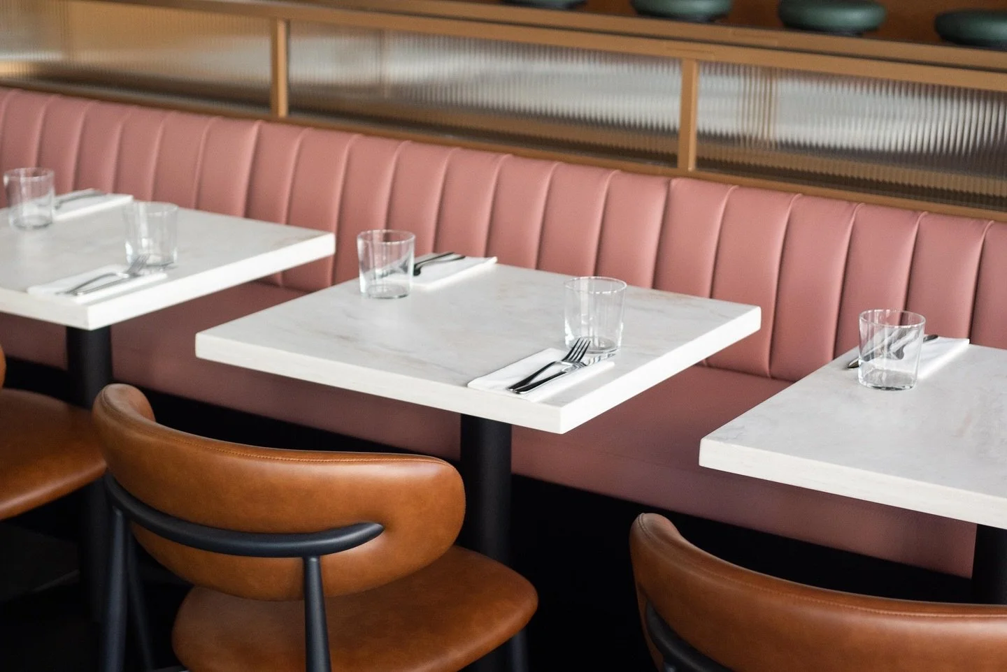 Plush interiors at Bancone Kensington