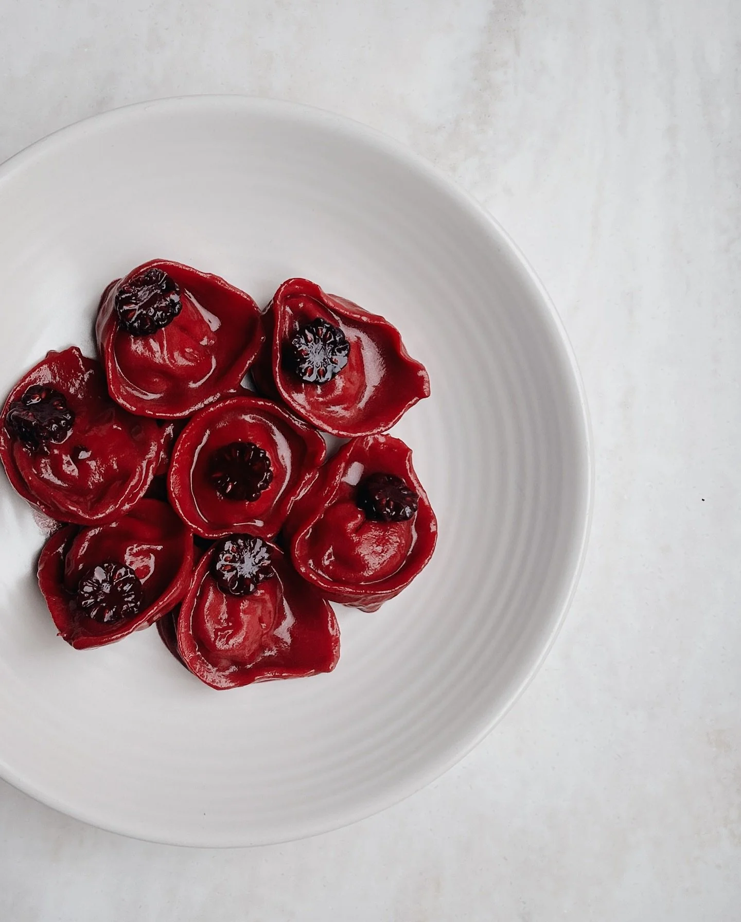 NEW DISH Wild venison tortelloni, beetroot, pickled blackberries. 

📍On the menu at all Bancone restaurants