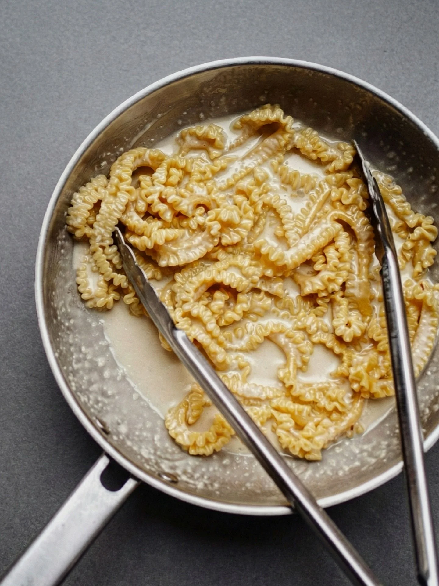 In the making&hellip; Anchovy cream, jalape&ntilde;o, martini olive &amp; Mafalde

📍On the menu at all Bancone restaurants