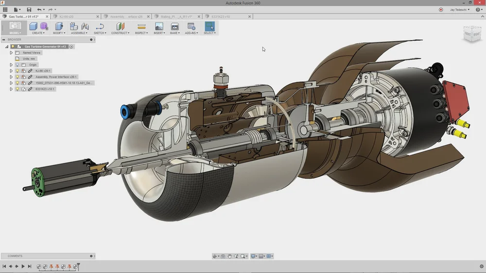 Assemblage mécanique conçu sur Fusion 360