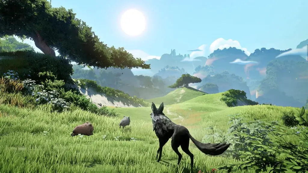 Scène d'environnement naturel 3D créée sur Blender
