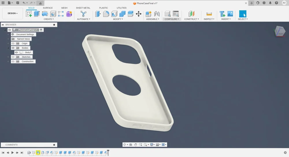 Modèle Fusion 360 optimisé pour l'impression 3D