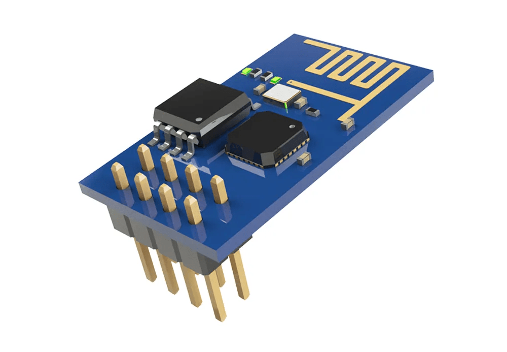 Carte électronique Bluetooth avec composants intégrés et antenne.