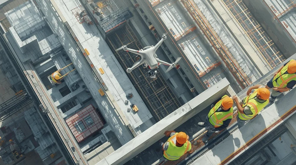 Suivi d’un chantier de construction avec un drone