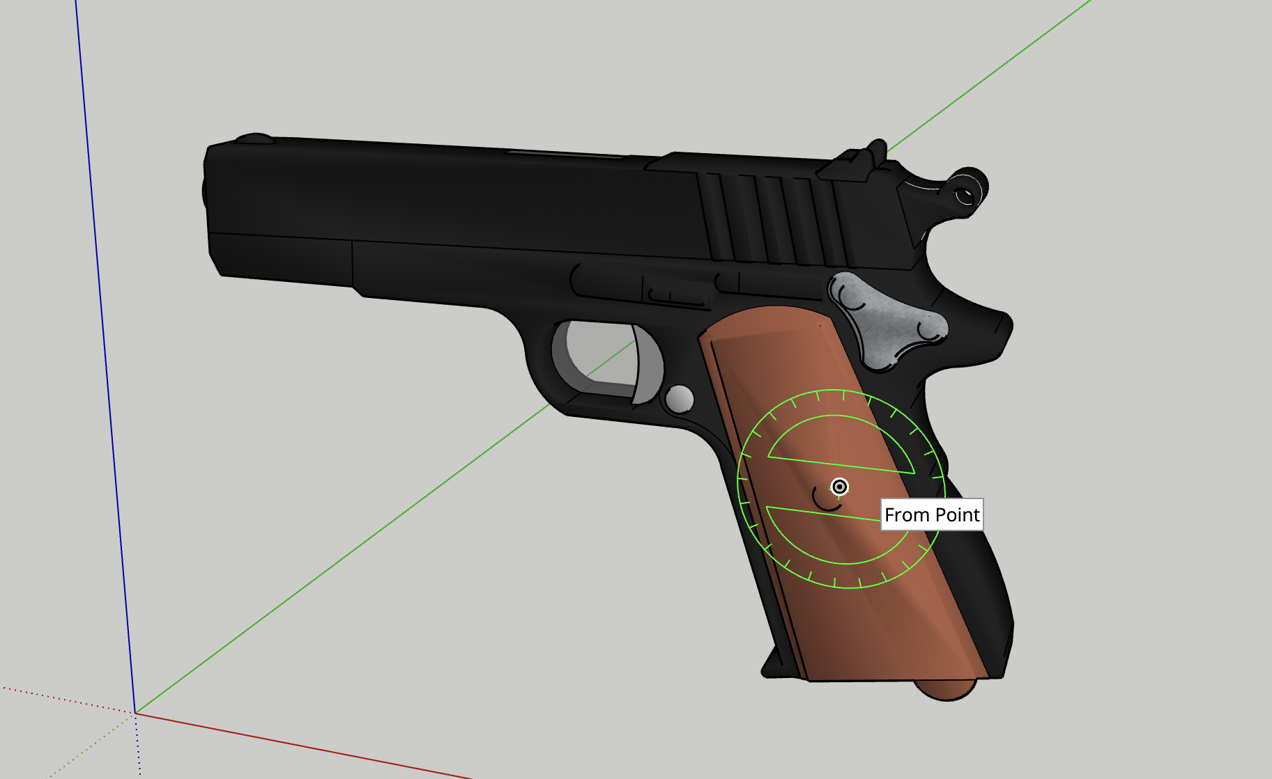 modélisation 3d pistolet