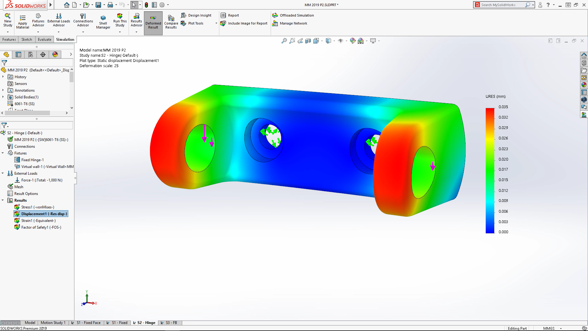 Simuler La Déformation D’Une Pièce En Flexion Avec Solidworks – UFGQM