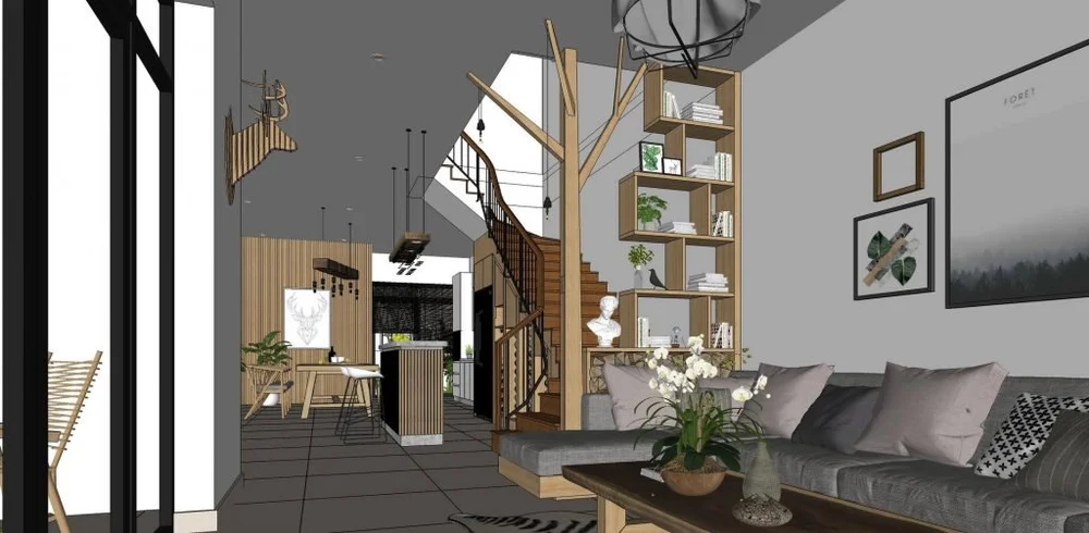 Mobilier sur mesure conçu sur SketchUp