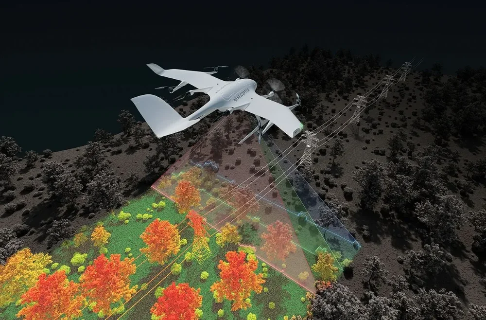 Drone professionnel équipé d’un capteur pour la photogrammétrie