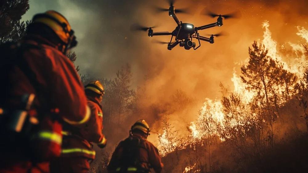 Intervention de secours coordonnée avec un drone
