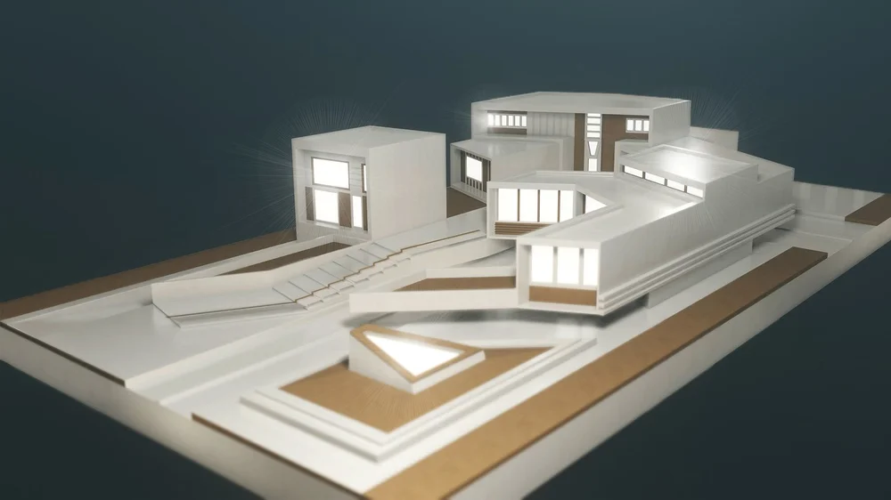 Maquette architecturale réalisée sur Blender