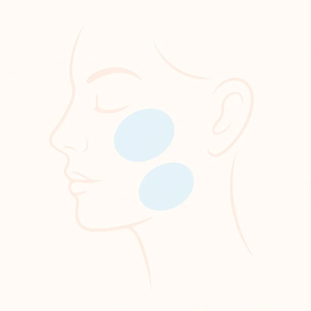 Three-session aesthetic course illustration — deep hydration, improved skin texture, and firming for lasting youthful results.