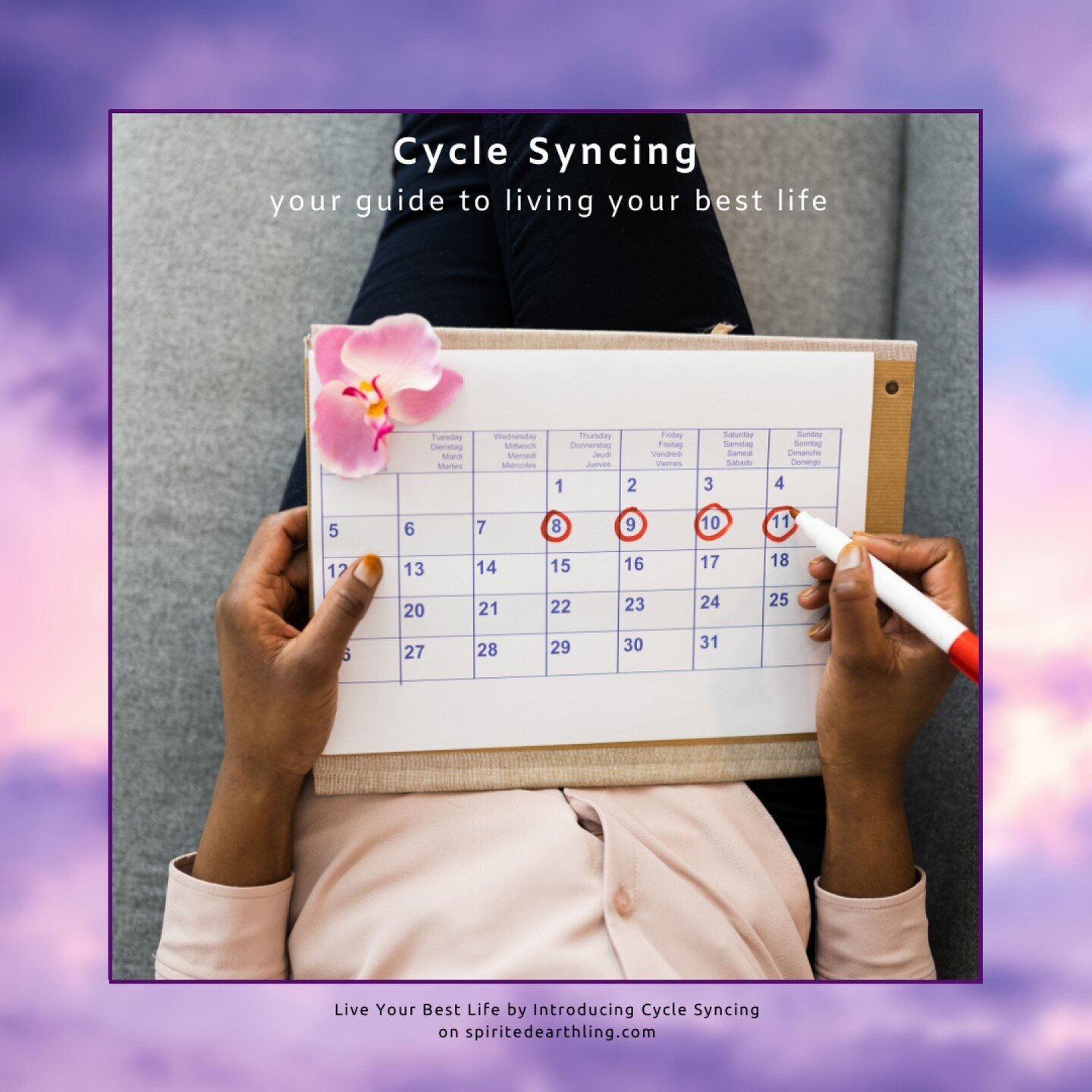 Use the phases of your menstrual cycle as a guide to living your best life, using the inner seasons, feminine archetypes, and themes to your advantage in your personal, professional, and social life.
#cyclesyncing #cyclesyncingmethod #cyclesyncinggui