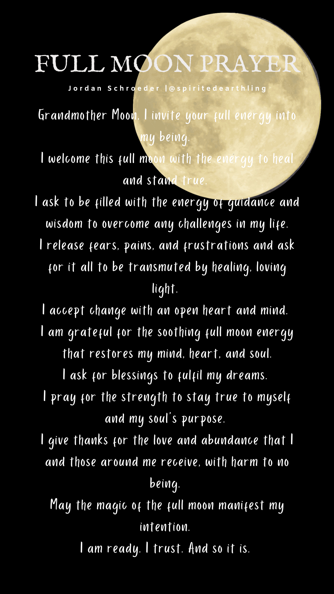 Full Moon Ritual Guide With Journal Prompts And Prayer Spirited Earthling