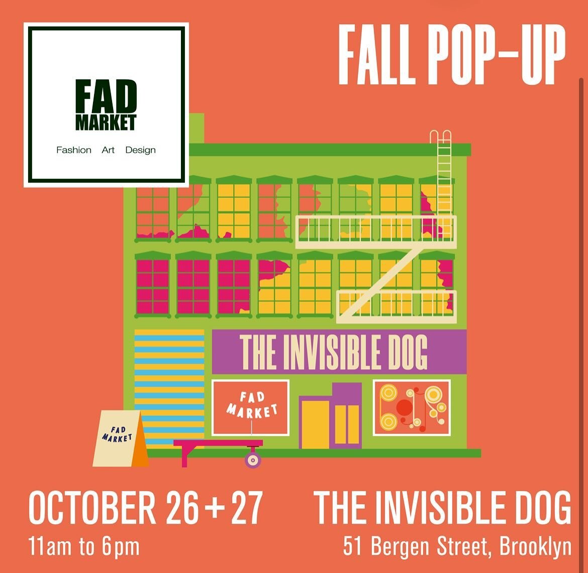 SAVE THE DATE!! 10/26 and 10/27!!
We are looking forward to being back in Brooklyn this Fall at our favorite @fadmarket. Come shop @wearehereoutdoors and discover many other artists, makers and small businesses ✨✨✨✨See you there!

FAD Market&nbsp;Fal