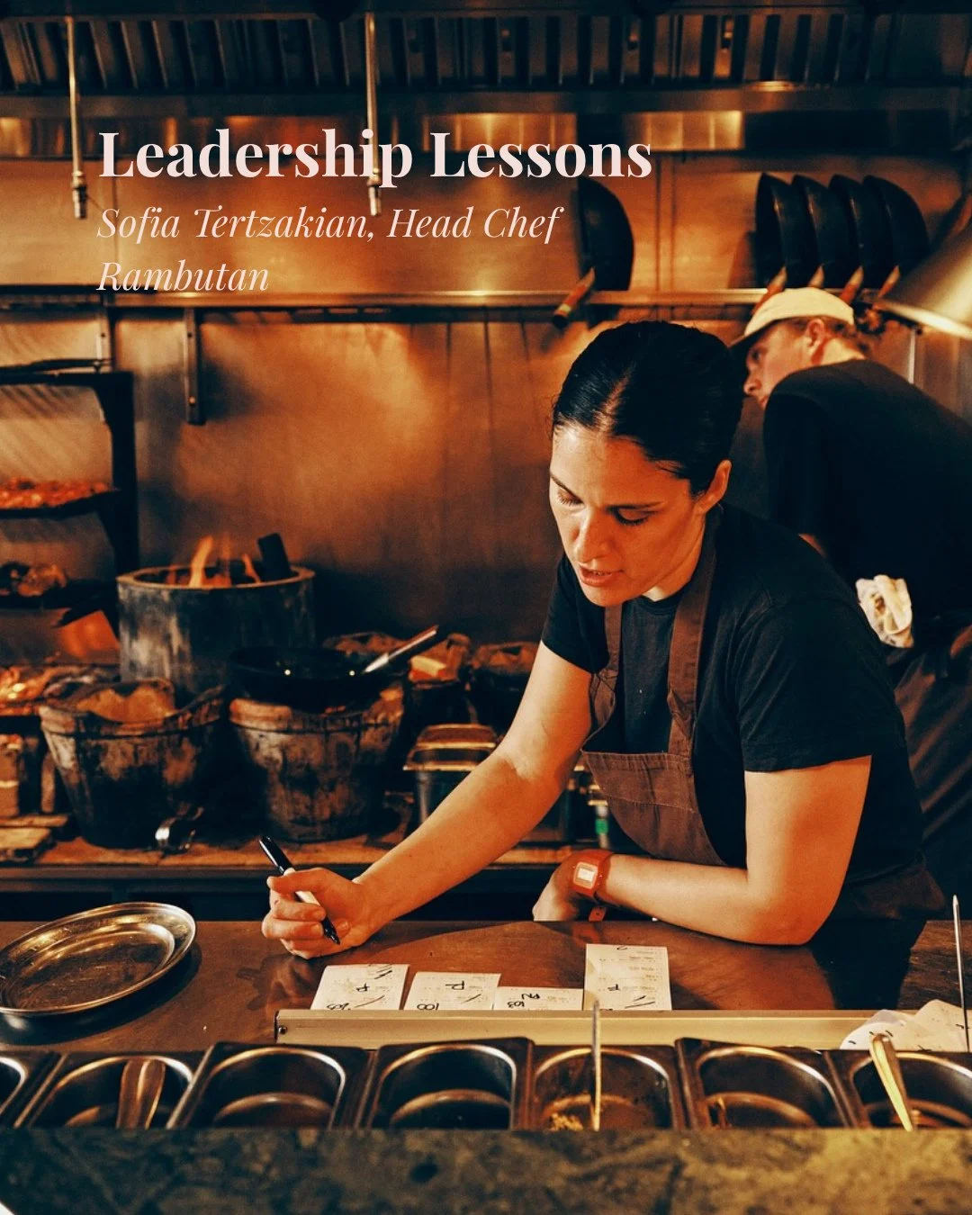 This week&rsquo;s Leadership Lessons come from @sofitzk, Head Chef at @rambutan_ldn.⁠
⁠
Sofia runs a kitchen where people come first, and she believes you get much further when your team feels respected, understood and enjoys working with you.⁠
⁠
She