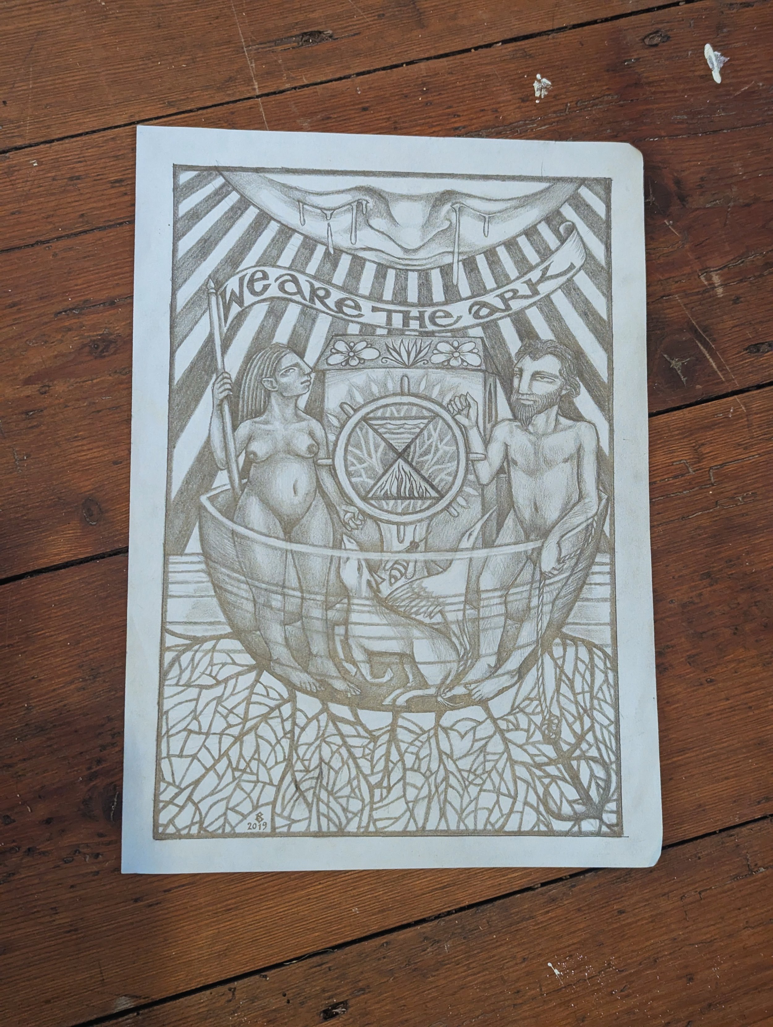 We Are the Ark - original pencil drawing