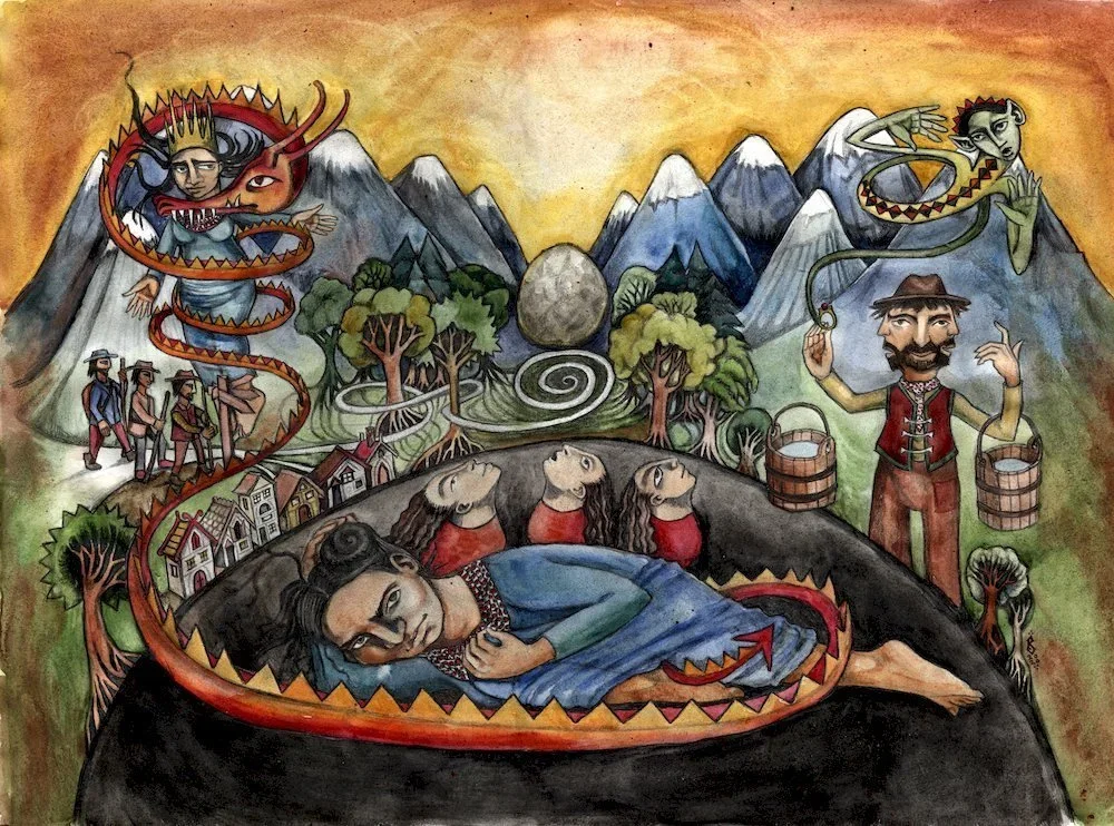 The Seer - original watercolour painting