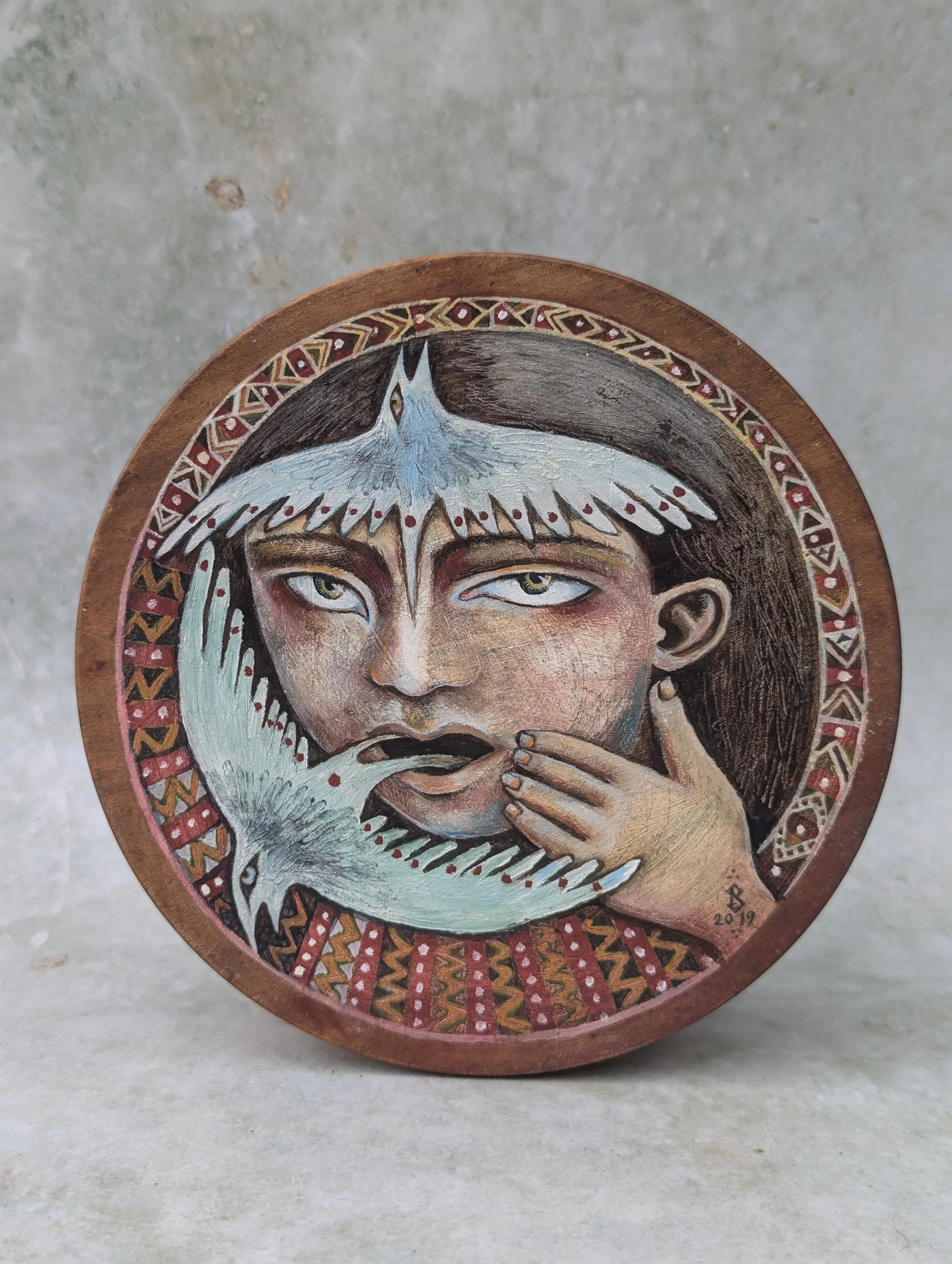 Windrider - original oil painting on wood