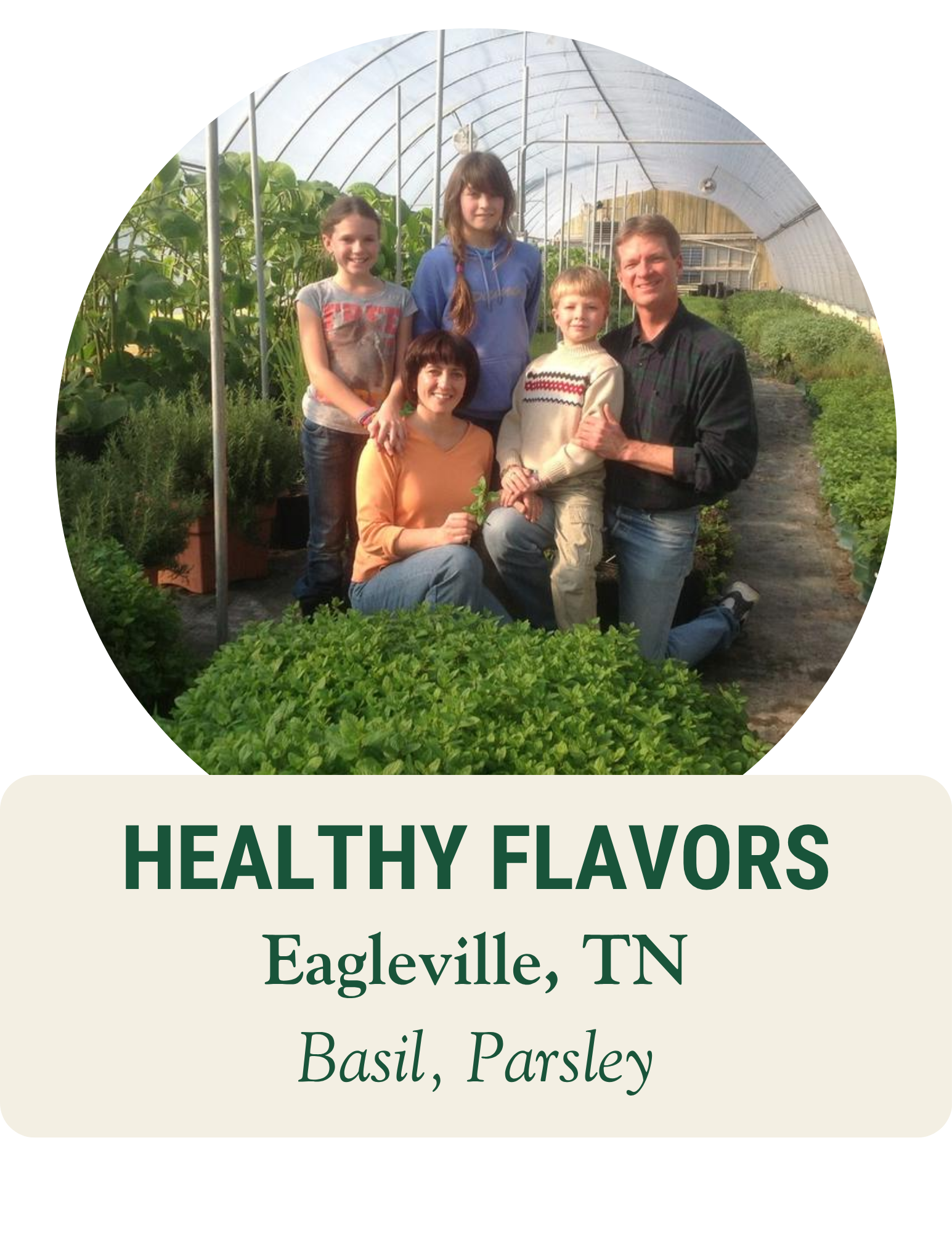 Healthy Flavors Family Farms – Naked Farmer farm partner, Eagleville, TN – Basil & Parsley