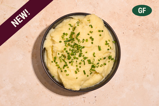 Creamy mashed potatoes made with yukon gold potatoes, milk, butter, and fresh herbs.