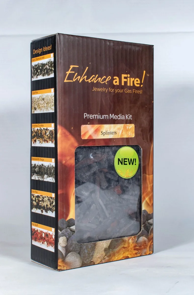 Scorched Grey Splinter Embers for Gas Fireplaces | Glowing Decorative ...