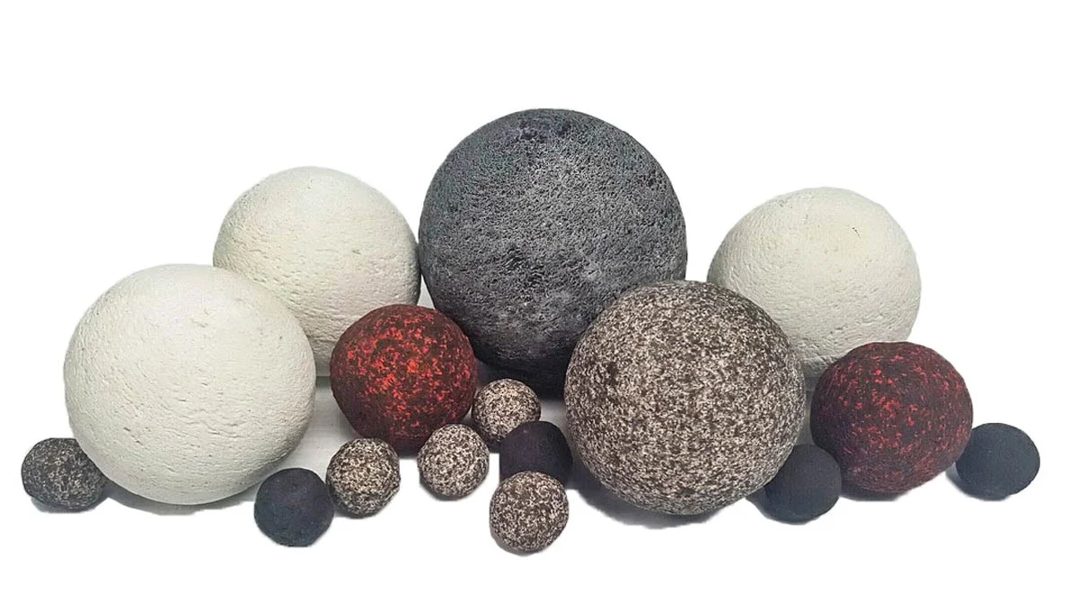 Decorative Ceramic Fiber Ball Set for Fireplaces & Fire Pits (20 pieces