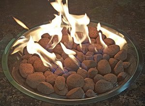 Fire Pit Table with Fire Stone Base