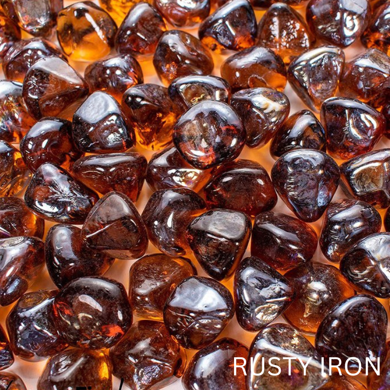1 inch Iridescent Fire Glass Beads