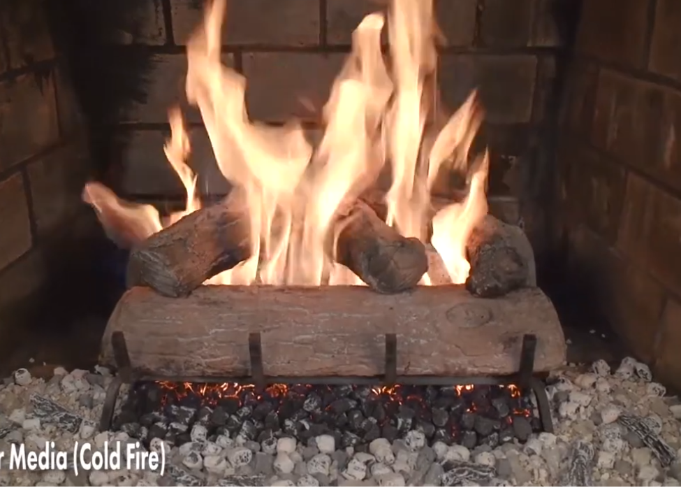 Log Set with Mixed Ember Base and Glow Enhancers