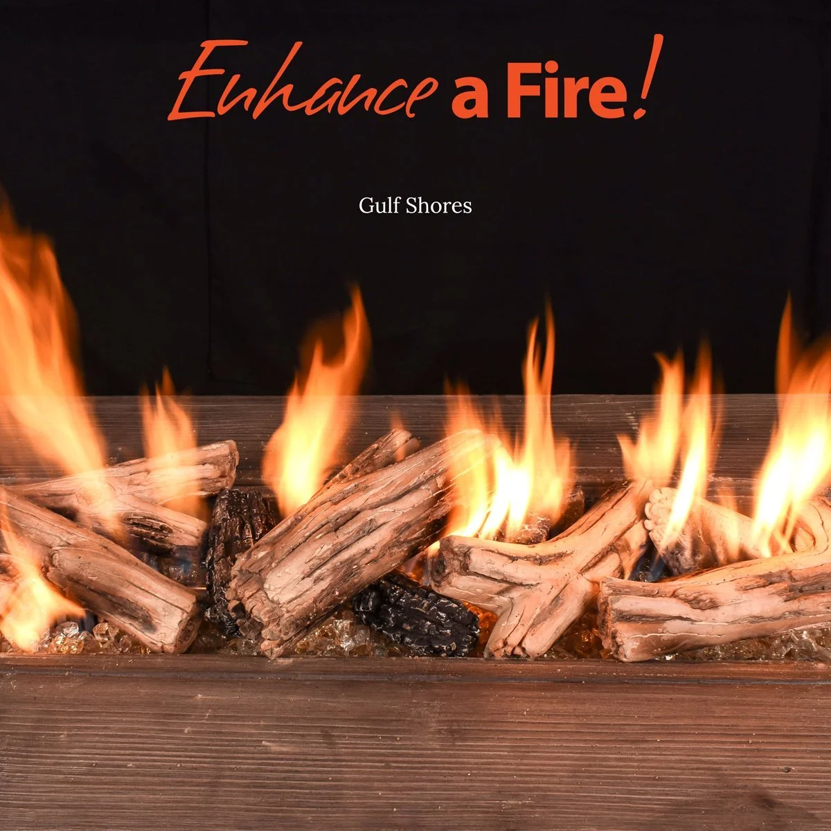 Fire Pit Table with Fire Glass Base and Twig Set Accents