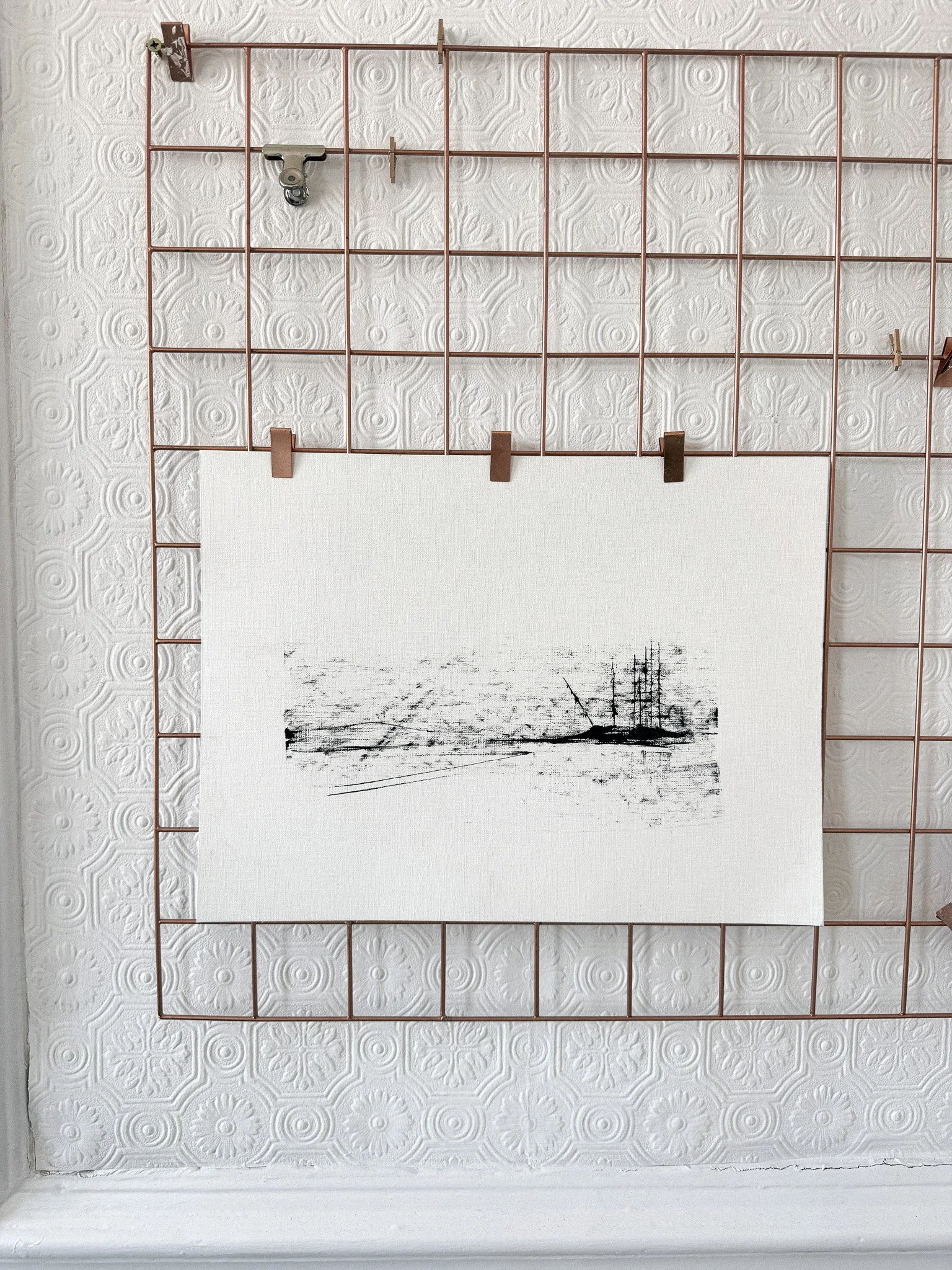 Pacific Trees I | 40.7 x 30.3cm | Indian ink on oil paper