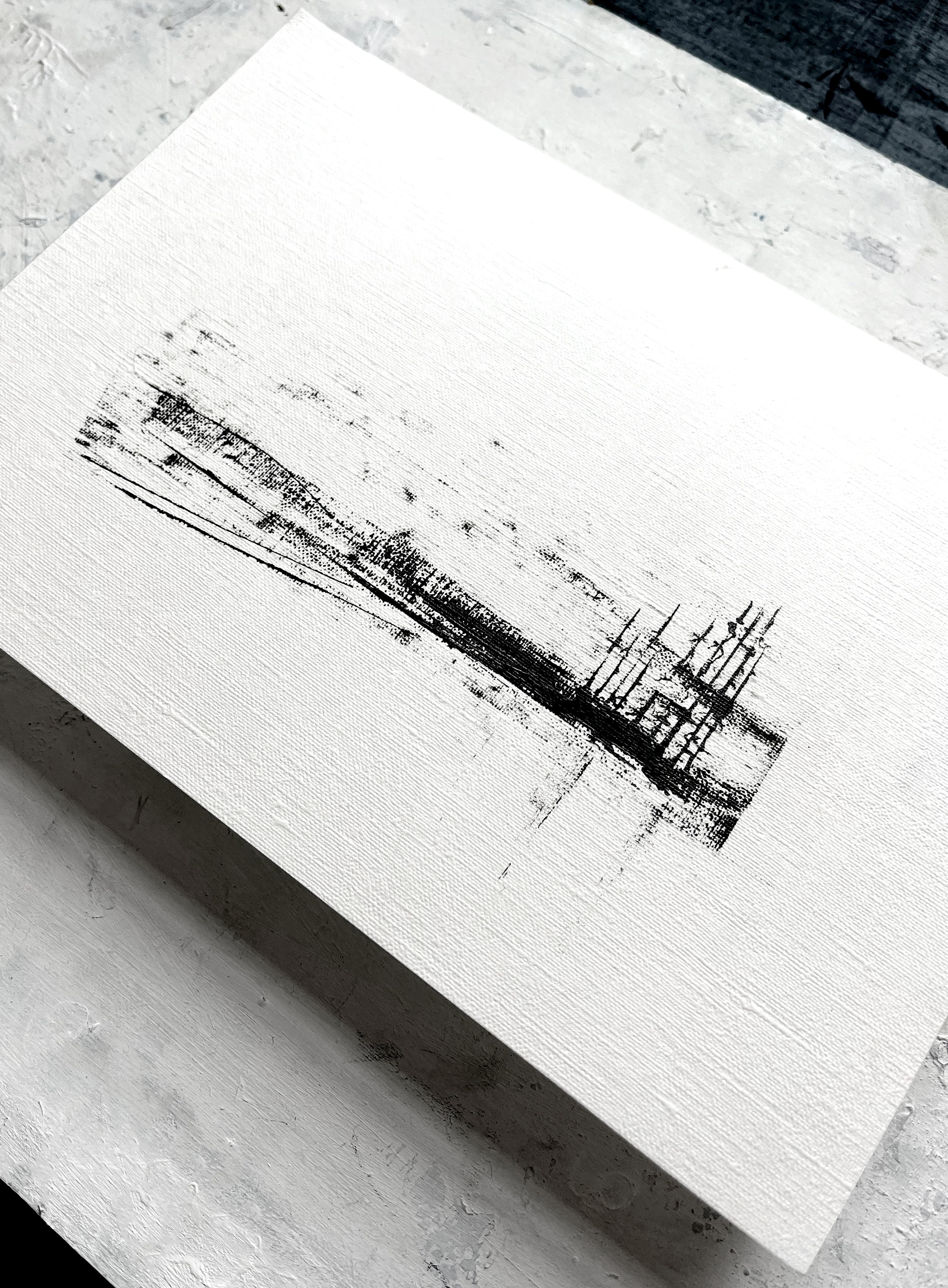 Pacific Northwest in ink | 24.4 x 17.8cm | Indian ink on oil paper