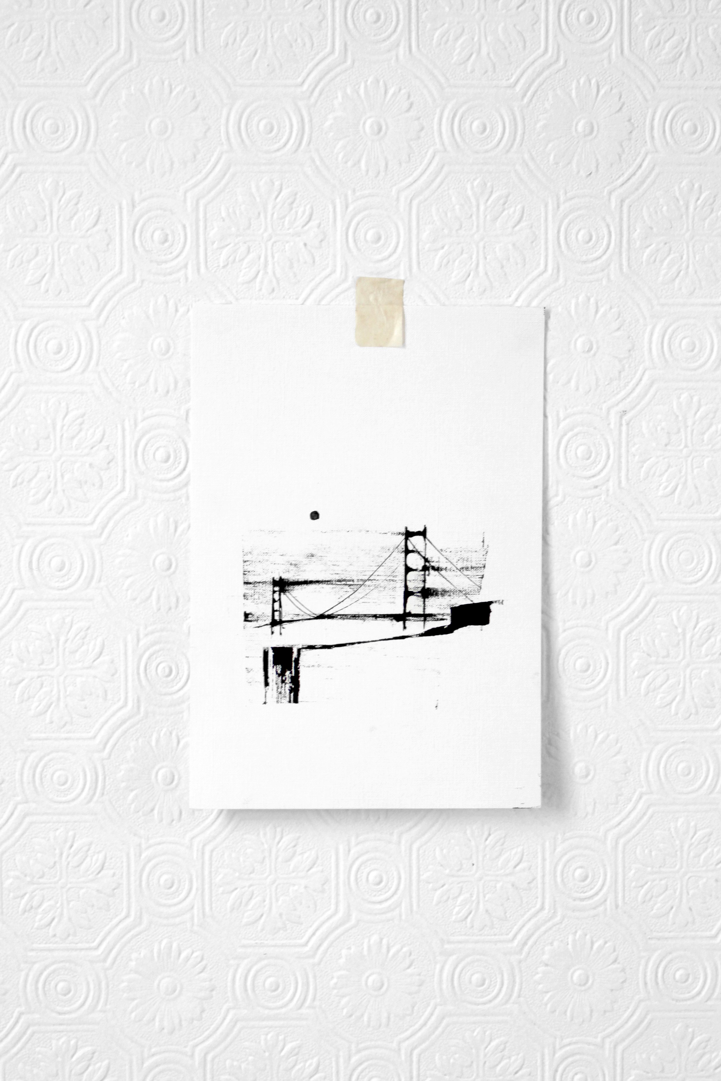 San Francisco in ink | 24.4 x 17.8cm | Indian ink on oil paper
