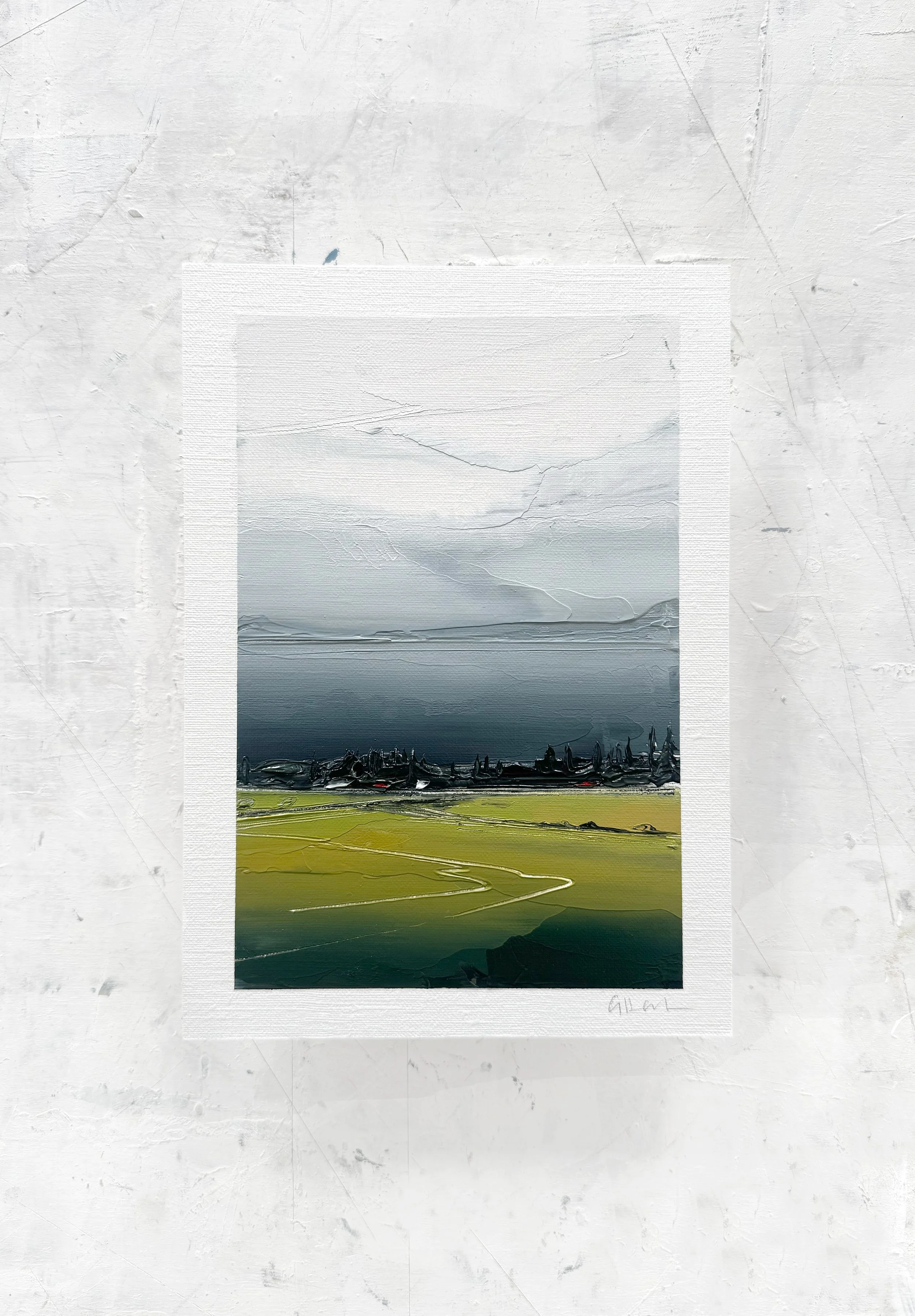 Deep Green Storm | 21 x 15cm | Oil on paper